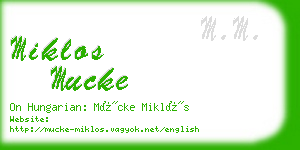 miklos mucke business card